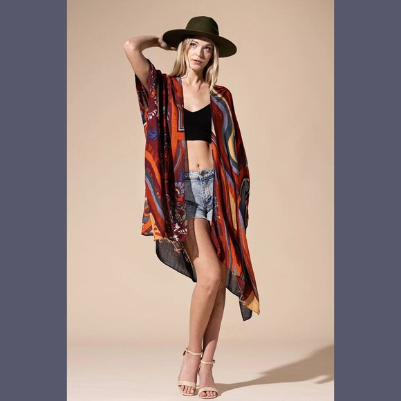 Ruby Chic Retro Kimono - Picture 4 of 8